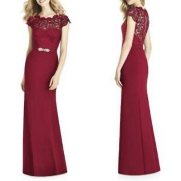 Jenny Packham Bridesmaid Dress JP1001 Burgundy - Picture 1 of 10